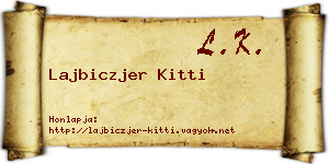 Lajbiczjer Kitti névjegykártya